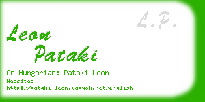 leon pataki business card